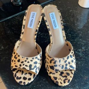 Steve Madden mules animal print